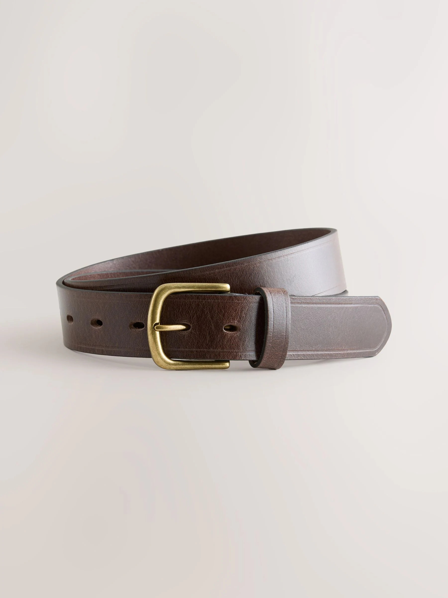 next Chocolate Brown Casual Leather Belt | Next US