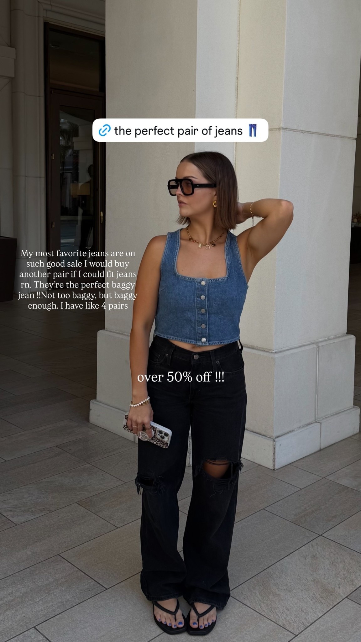 My most favorite jeans are on such good sale I would buy another pair if I could fit jeans rn. They’re the perfect baggy jean !!Not too baggy, but baggy enough. I have like 4 pairs  over 50% off !!!

#LTKSaleAlert #LTKCyberWeek