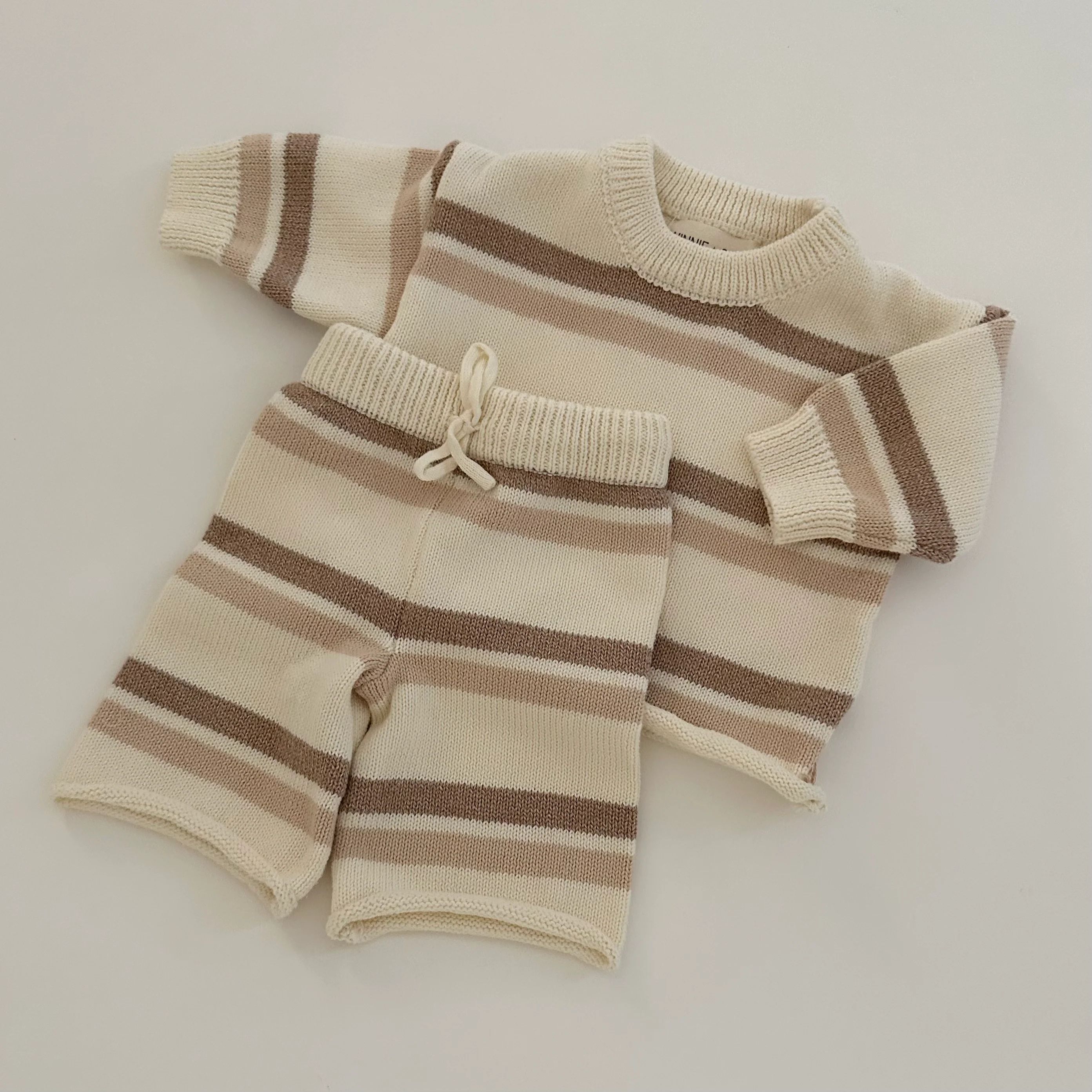 Baby and Toddler - Striped Knit Set for Fall | Winnie and Crew