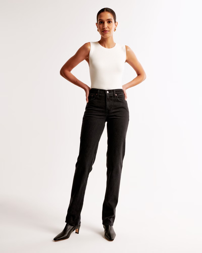 Mid Rise 90s Straight Jean | Abercrombie & Fitch (US)