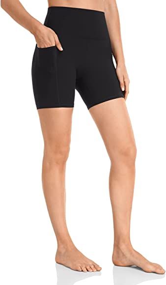 HeyNuts Essential Biker Shorts with Side Pockets for Women, High Waisted Workout Compression Yoga... | Amazon (US)