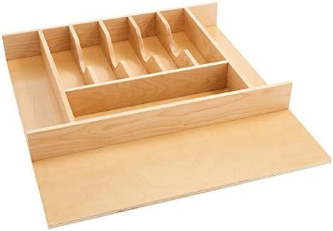 Rev-A-Shelf 4WCT-3 Tall Trim-to-Fit Wooden Cutlery 9 Compartment Tray Inse… | Amazon (US)