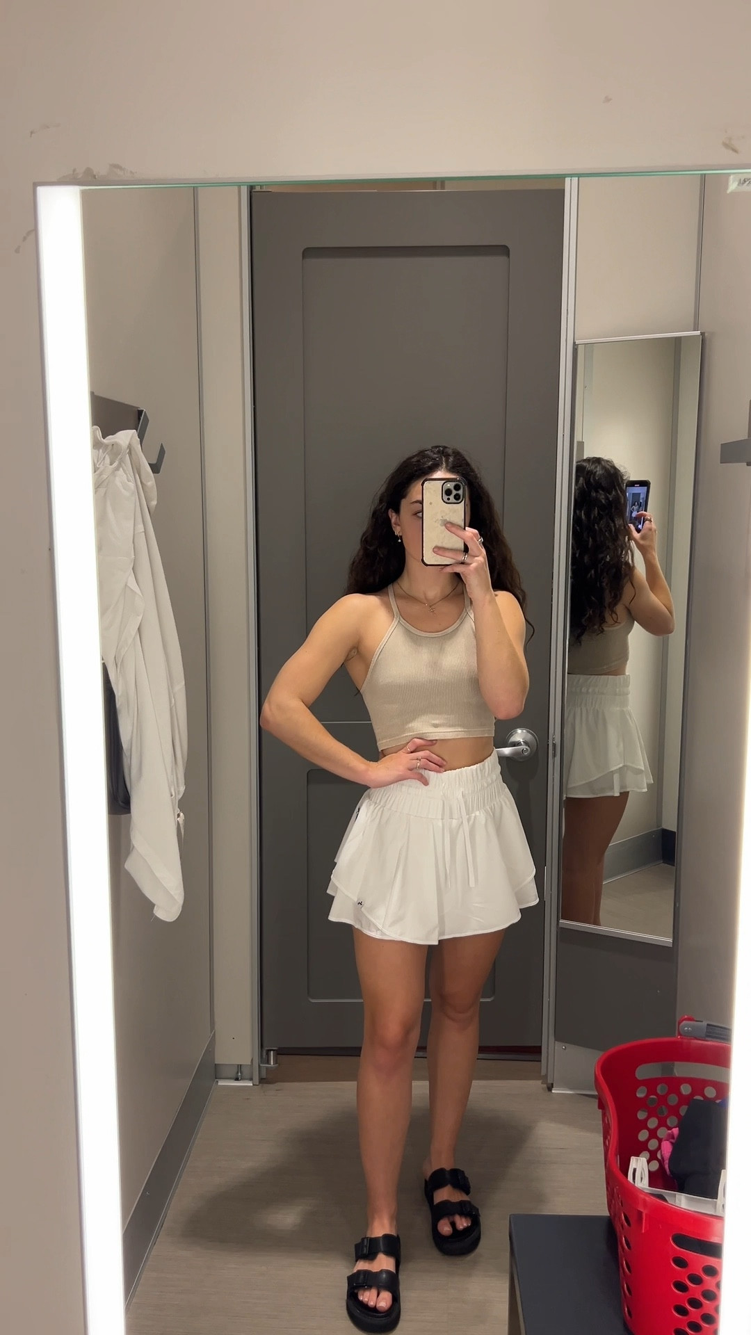 tried on some of the cute new basics & athletic wear at target - all under $25!!! Just got the white skirt & yellow tank but honestly loved them all, just only wanted to get what I felt like I needed lol. Such good prices for great quality! I know it can be hit or miss for target clothing but these were gooooood when it comes to quality. I tried on a few other tanks but didn’t love the quality so didn’t want to share them. All great options for summer outfits, travel, & athleisure!

Skirt - small
Black shorts - small
Taupe colored shorts - small (needed a medium though bc of the spandex underneath)
Pink & green tanks - XS
yellow tank - XS

#LTKfindsunder50 #LTKVideo #LTKActive