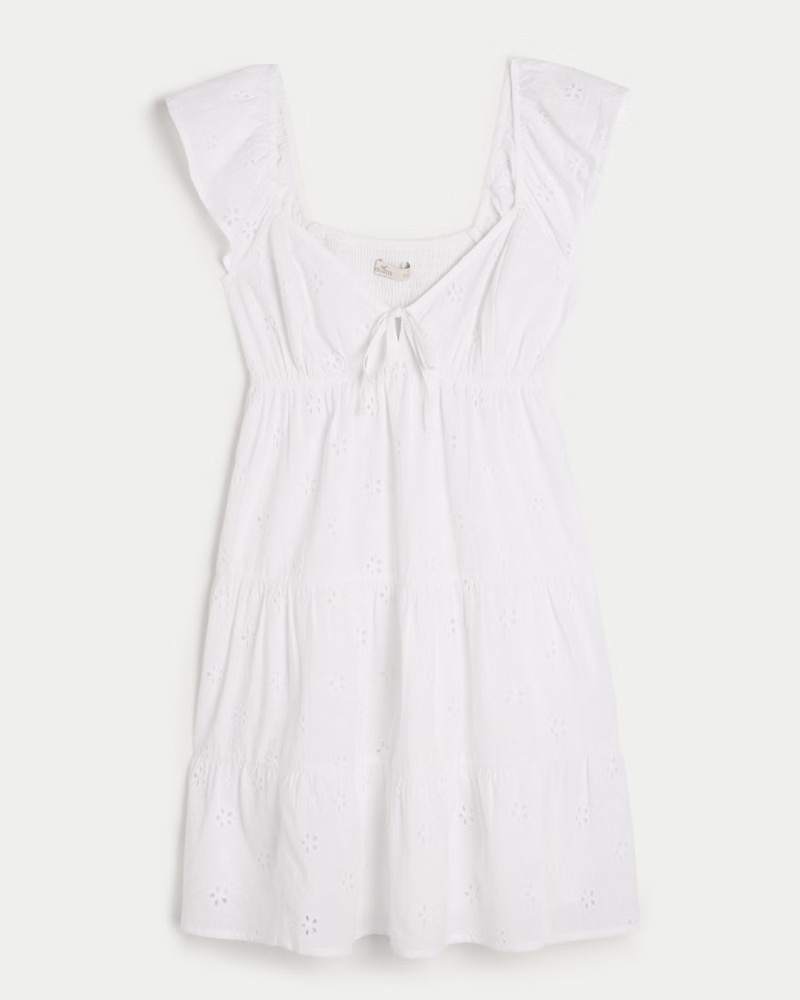 Women's Flutter Sleeve Babydoll Dress | Women's Dresses & Rompers | HollisterCo.com | Hollister (US)