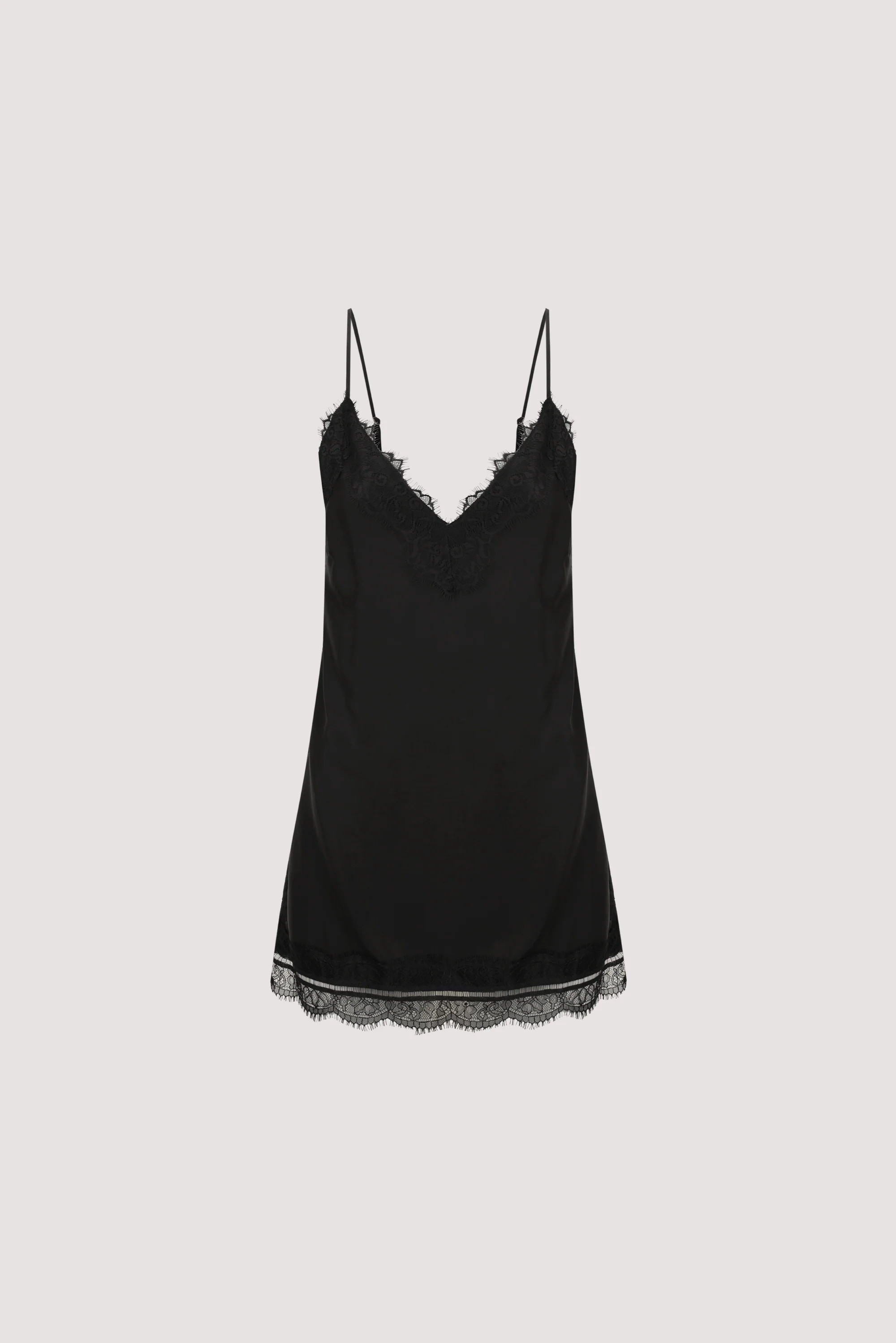 ANDREA BLACK CUPRO LACE TOP | DISSH