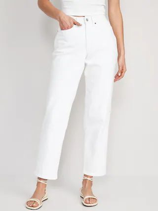 Curvy High-Waisted OG Loose White-Wash Jeans for Women | Old Navy (US)