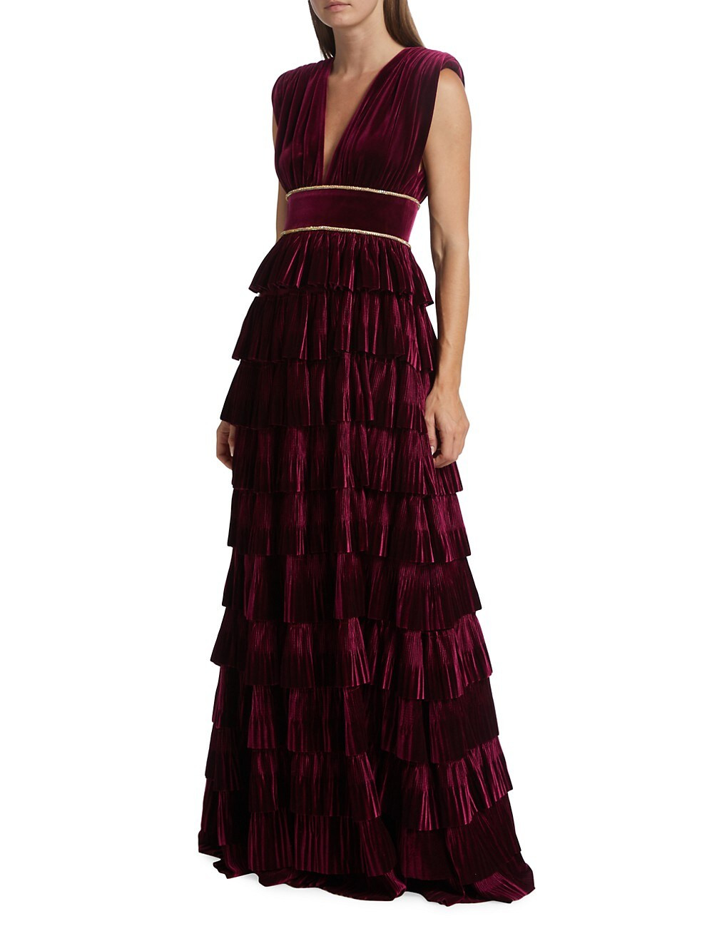 Bronx and Banco Crystal-Embellished Velvet Gown | Saks Fifth Avenue