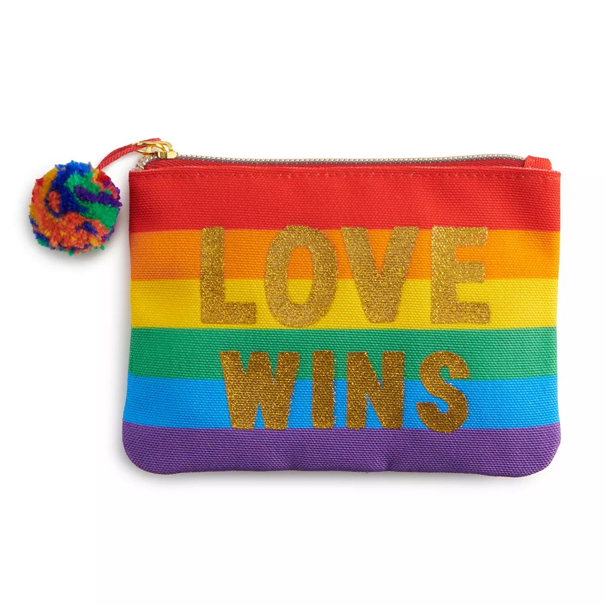 Design Clique Rainbow "Love Wins" Pouch | Kohl's