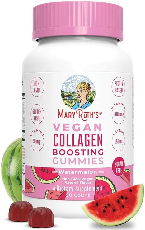 Vegan Collagen Boosting Gummies for Hair Skin & Nail Health by MaryRuth's - Plant Based Supplemen... | Amazon (US)