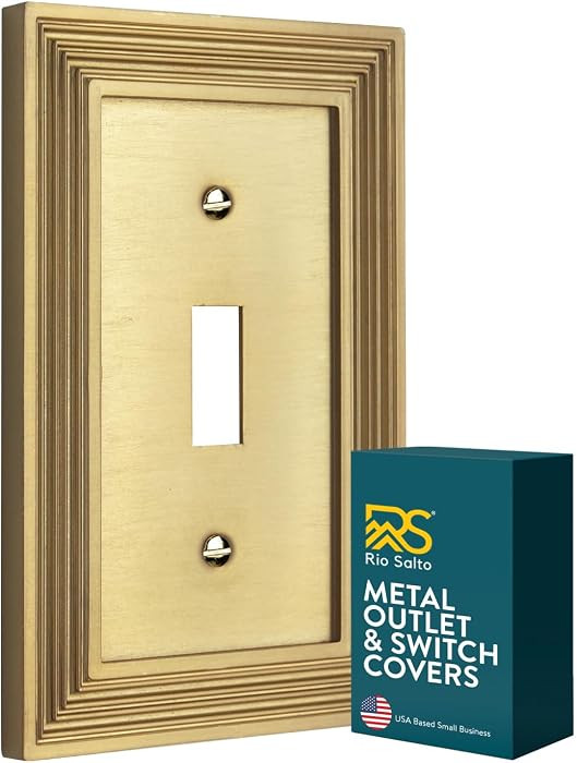 Rio Salto Gold Decorative Light Switch Cover Plate Outlet Covers Toggle Switch Plate Flip Switch ... | Amazon (US)