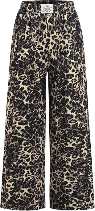 ZAFUL Women's Camo Sweatpants Y2K Elastic High Waisted Wide Leg Casual Straight Cargo Pants Jogge... | Amazon (US)