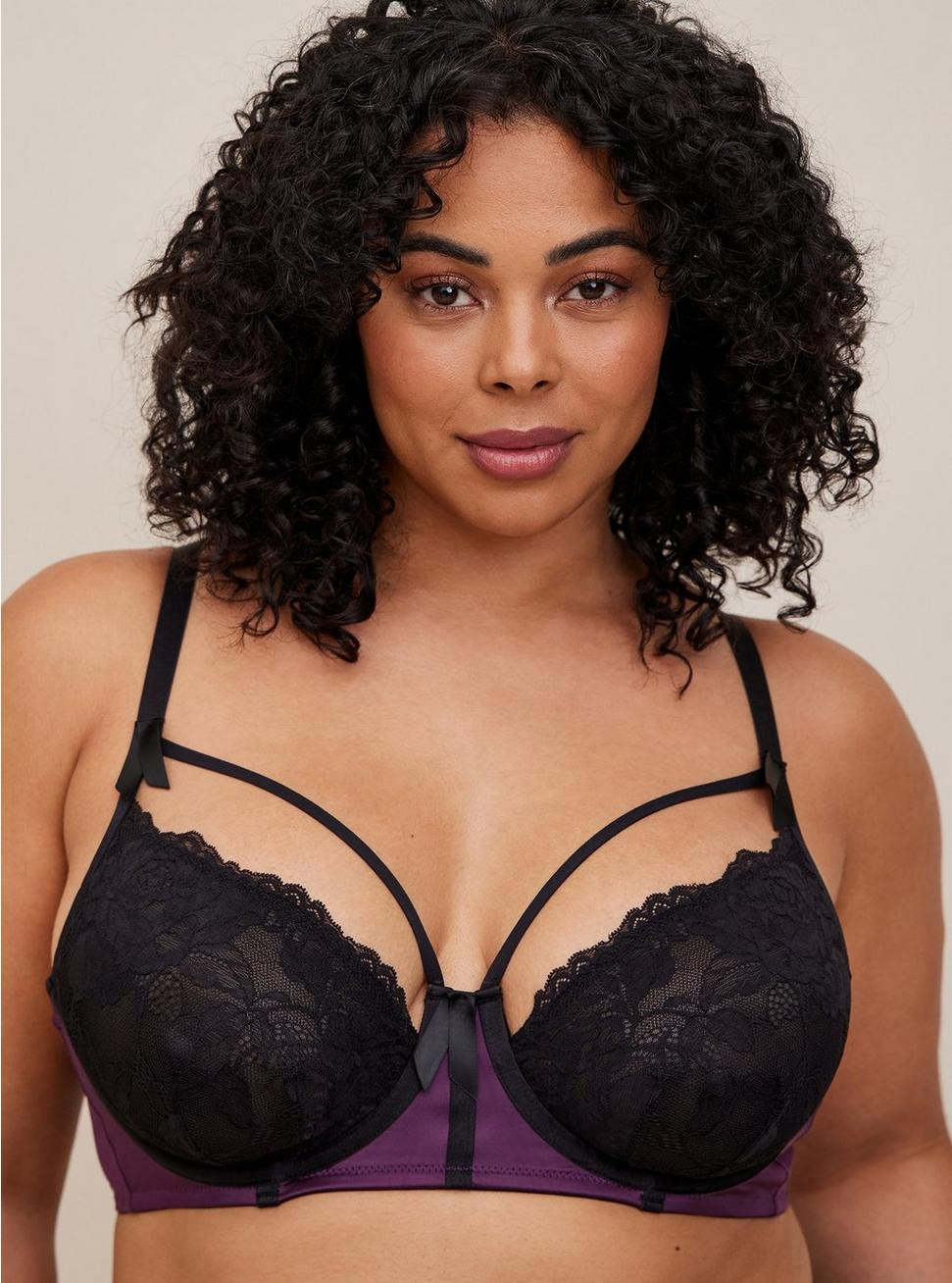 Satin And Lace Retro Underwire Bra | Torrid (US & Canada)