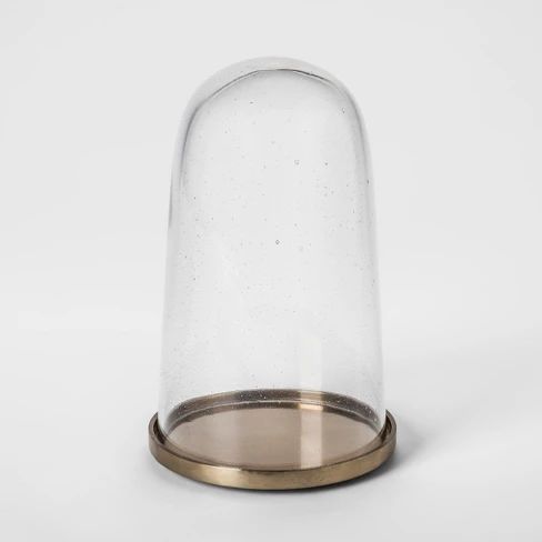Decorative Cloche with Metal Base Gold - Smith & Hawken™ | Target