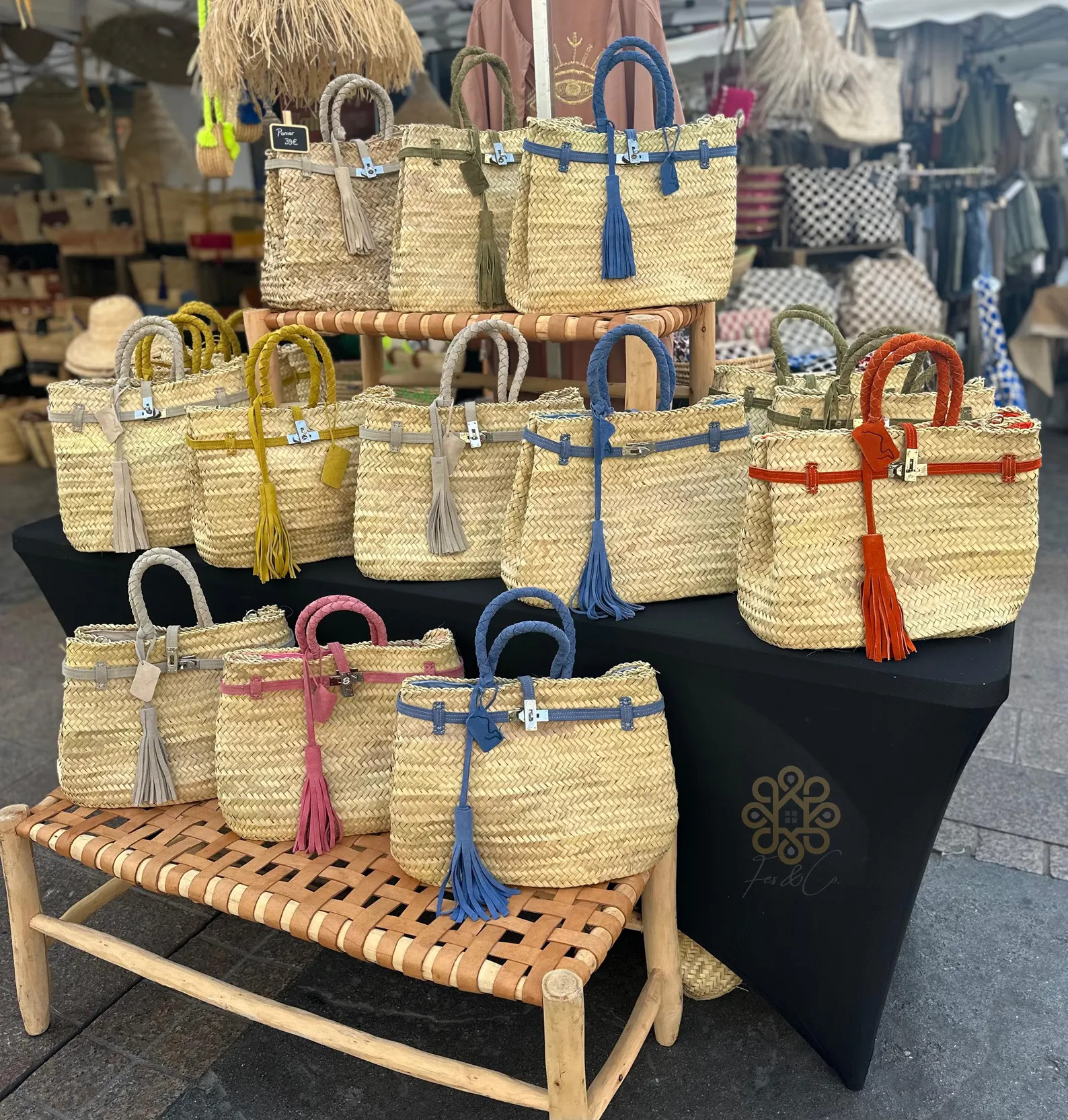 Top Handle Bag With Pompom: Woven Palm Leaf Trendy & Eco-friendly Shopping - Etsy | Etsy (US)