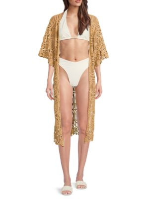 Area Stars Summer Breeze Circle-Crochet Longline Cardigan on SALE | Saks OFF 5TH | Saks Fifth Avenue OFF 5TH