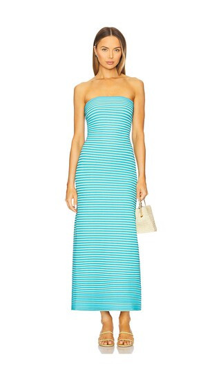 The Wolf Gang Sunmor Knit Maxi Dress in Teal. - size M | Revolve Clothing (Global)