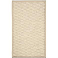 SAFAVIEH Natural Fiber Collection 2'6" x 4' Ivory / Light Beige NF150A Border Sisal Accent Rug | Amazon (US)