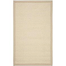 SAFAVIEH Natural Fiber Collection 2'6" x 4' Ivory / Light Beige NF150A Border Sisal Accent Rug | Amazon (US)