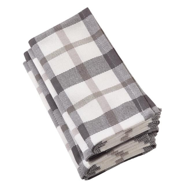 SARO 8050.GY20S 20 in. Square Yuri Classic Plaid Design Cotton Napkin  Grey - Set of 4 | Walmart (US)