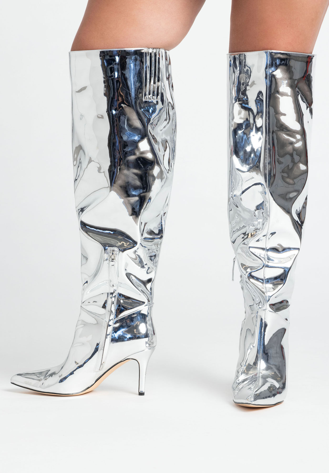 Valeria Silver Boot | Eloquii