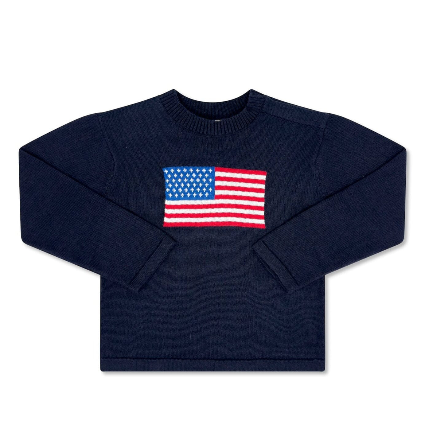 American Flag Cozy Up Sweater - Northshore Navy | The Horseshoe Crab
