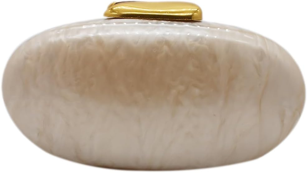 Acrylic Clutch Purse for Women Egg Shape Acrylic Handbags Cute Wedding Party Shoulder Crossbody B... | Amazon (US)