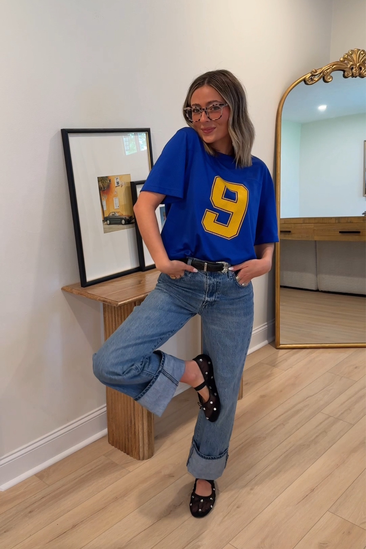 I’m wearing size small in the jersey and 24 in the jeans which is true to size for me. Size 7 in the ballet flats, also true to size! 

#LTKStyleTip #LTKFindsUnder50 #LTKFindsUnder100