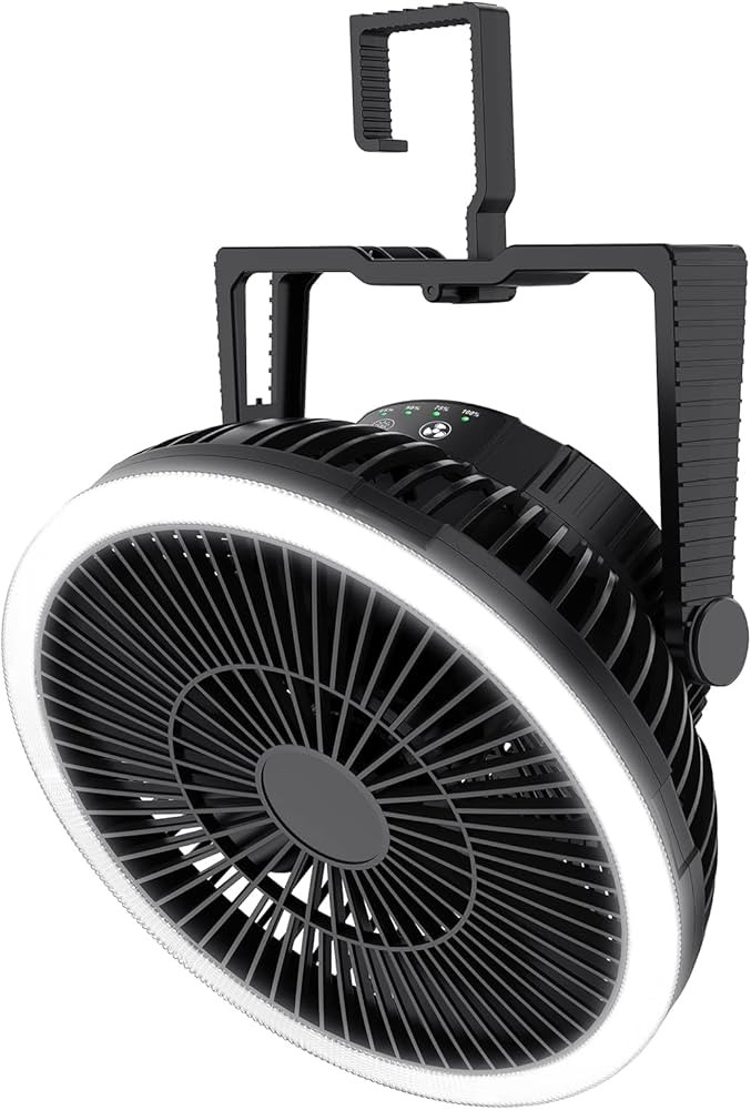 Camping Fan with Led Lantern - 10000mAh 8inch Rechargeable Battery Operated Tent Fan with Light a... | Amazon (US)