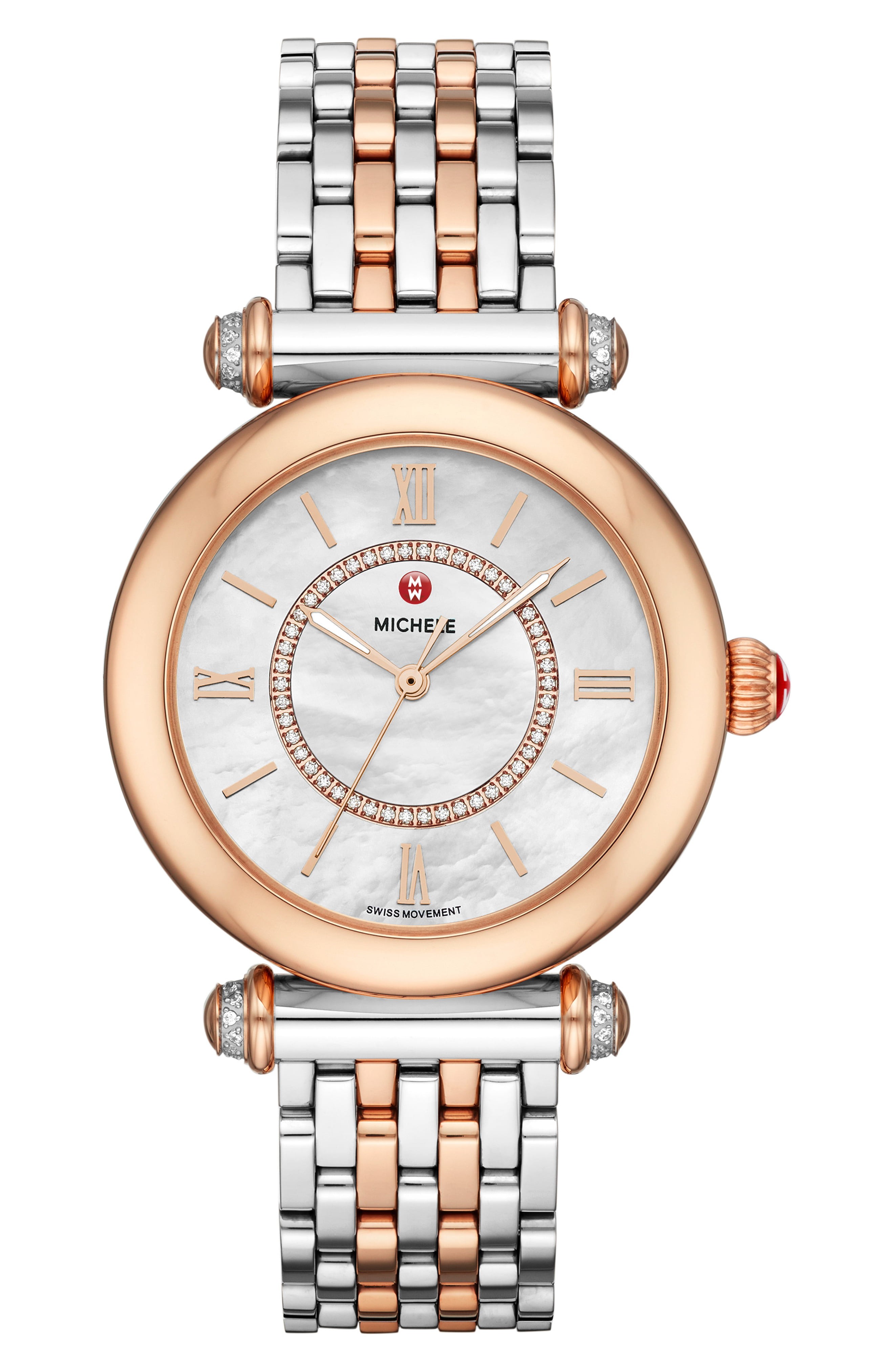 MICHELE Caber Diamond Bracelet Watch, 35mm | Nordstrom