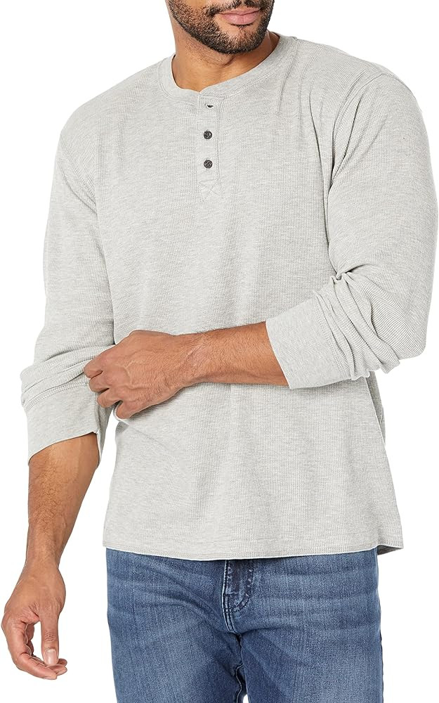 Wrangler Authentics Men's Long Sleeve Waffle Henley | Amazon (US)