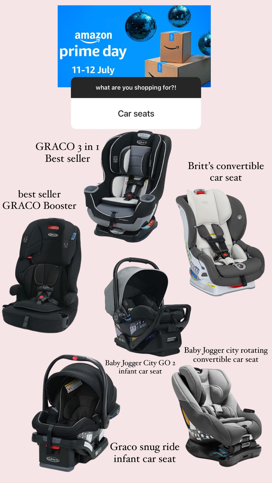 Amazon prime day car seats for kids and baby 

#LTKbump #LTKbaby #LTKxPrimeDay