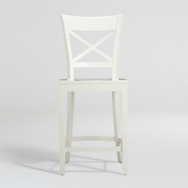 Vintner White Counter Stool + Reviews | Crate and Barrel | Crate & Barrel