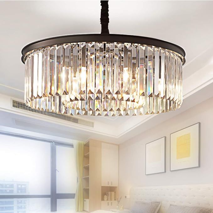 MEELIGHTING Crystal Chandeliers Modern Contemporary Ceiling Lights Fixtures Pendant Lighting Dini... | Amazon (US)