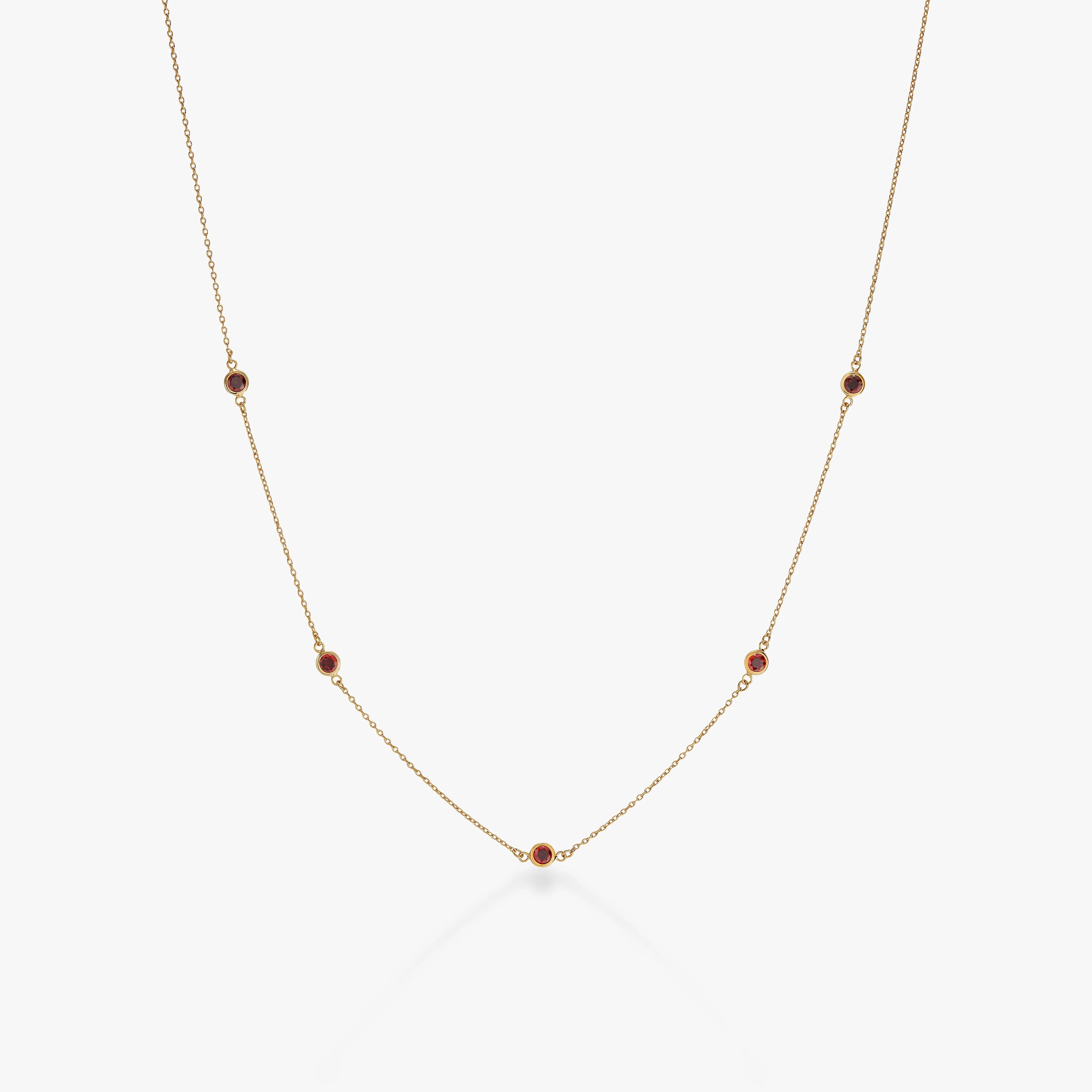 Bezel Birthstone Necklace | Tiny Tags (US)