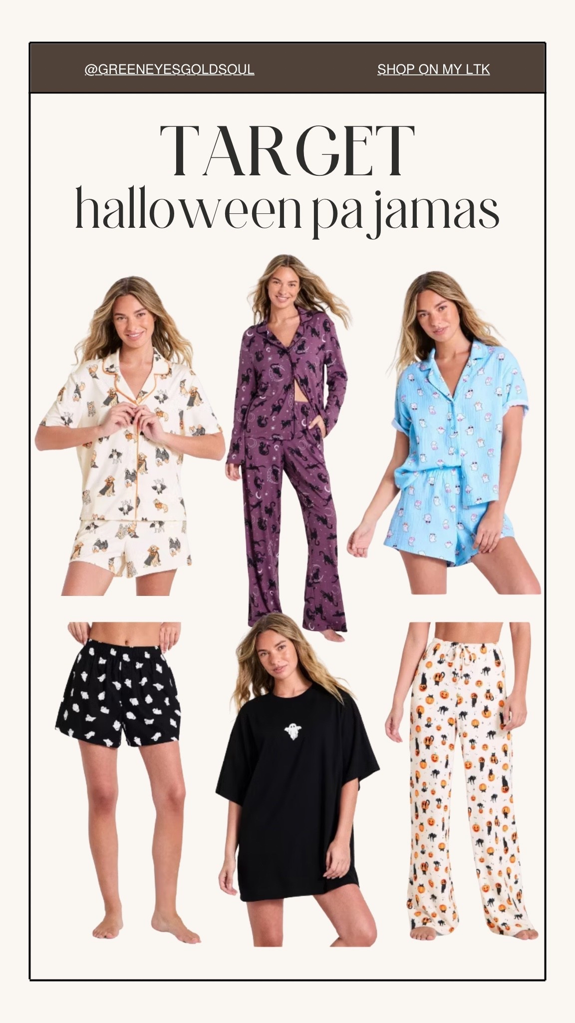 Target Halloween pajamas are here 👻🎃 Cozy season officially has a spooky upgrade! From ghost prints and pumpkins to cute cats and matching pajama sets, these are such fun picks for Halloween movie nights, lounging at home and getting into the fall spirit.

Target Halloween pajamas, Halloween pajamas for women, Target Halloween finds, Target pajamas, Halloween pajama set, spooky pajamas, ghost pajamas, pumpkin pajamas, cat pajamas, Halloween sleepwear, women’s Halloween pajamas, Halloween lounge set, fall pajamas, fall sleepwear, cozy Halloween pajamas, Halloween outfit, Target fall finds, Target fall fashion, Halloween finds

#TargetFinds #TargetStyle #HalloweenPajamas #HalloweenFinds #HalloweenStyle #FallFinds

#LTKSeasonal #LTKdayinmylife #LTKootd