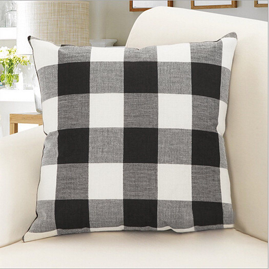 Outgeek Throw Pillow Case Classic Retro Plaid Pillow Cover Protector Cushion Cover for Home Offic... | Walmart (US)