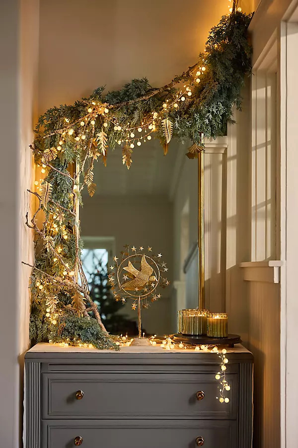 Stargazer Twinkling Clear Beaded Light Garland | Anthropologie (US)