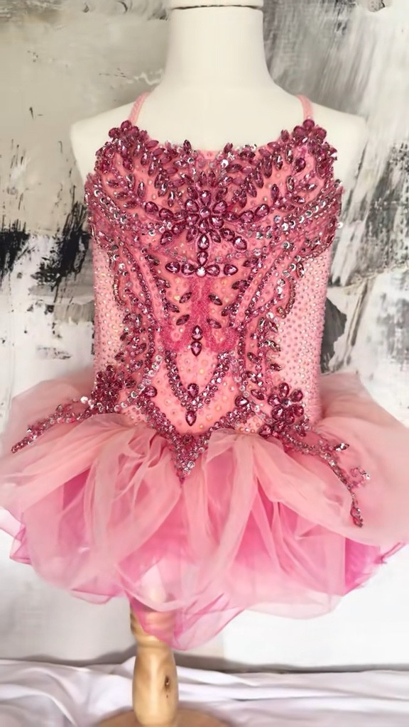 Custom pink rhinestone princess ballerina leotard tutu dress 💗 ready to ship dance costume ready for the stage - child dancewear size 8-10

#LTKmomlife #LTKActive #LTKKids
