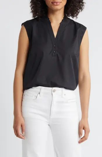 Wit & Wisdom Embroidered Sleeveless Top | Nordstrom | Nordstrom