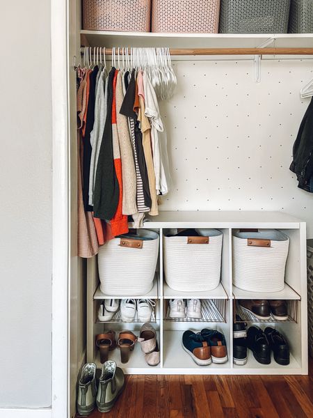 shop my closet! i’m obsessed with baskets for storage and wallpaper is a MUST in every closet! 

#LTKhome #LTKunder50 #LTKunder100