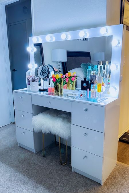 This vanity is so beautiful and aesthetically pleasing! It keeps organized and easy to keep my makeup and skin care easy to find!  Shop my makeup vanity via the links below! ✨Click on the “Shop  BEAUTY collage” collections on my LTK to shop.  Follow me @au_thentically for daily shopping trips and styling tips! Seasonal, home, home decor, decor, kitchen, beauty, fashion, winter,  valentines, spring, Easter, summer, fall!  Have an amazing day. xo💋 #wayfair 

#LTKhome #LTKbeauty #LTKsalealert