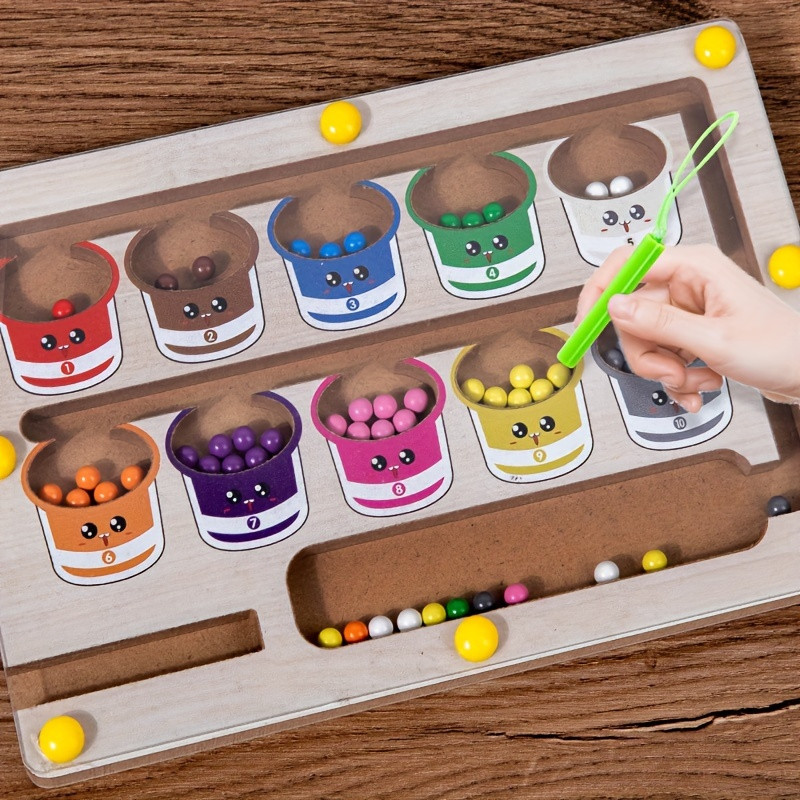 Montessori Color Sorting Bead Maze: Enhance Fine Motor - Temu | Temu Affiliate Program