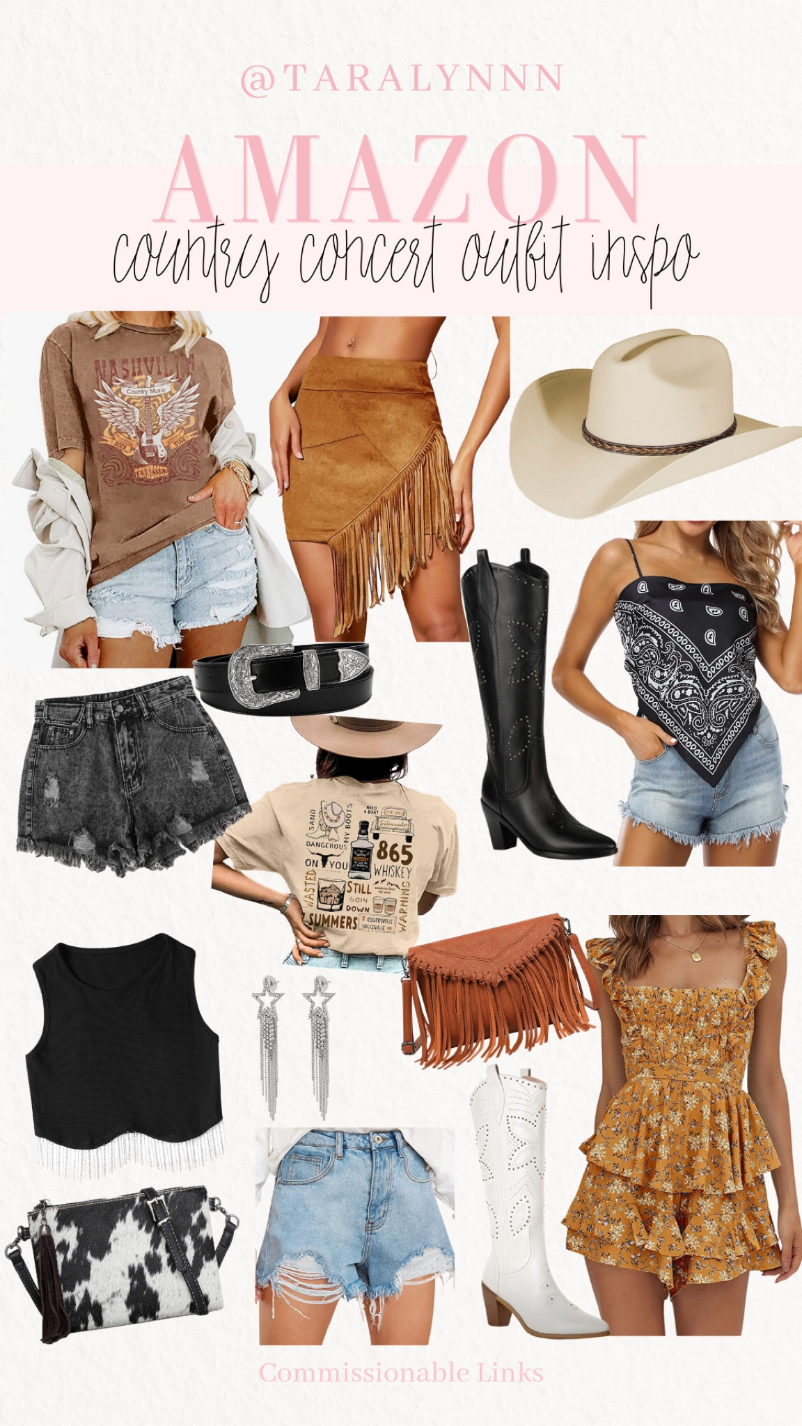 Country Concert Outfit Ideas on Amazon! 

#country #countryconcert #concert #concertoutfit #western #boots #cowboyboots #cowboyhat #cowgirl #lukecombs #morganwallen #bag #graphictee #nashville #bachelorette #bacheloretteparty #bacheloretteoutfit

#LTKunder50 #LTKunder100 #LTKtravel