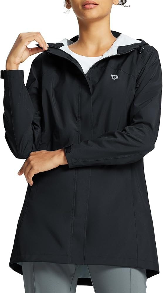 BALEAF Women's Rain Jacket Waterproof Lightweight Long Raincoat Travel Outdoor Hooded Windbreaker | Amazon (US)