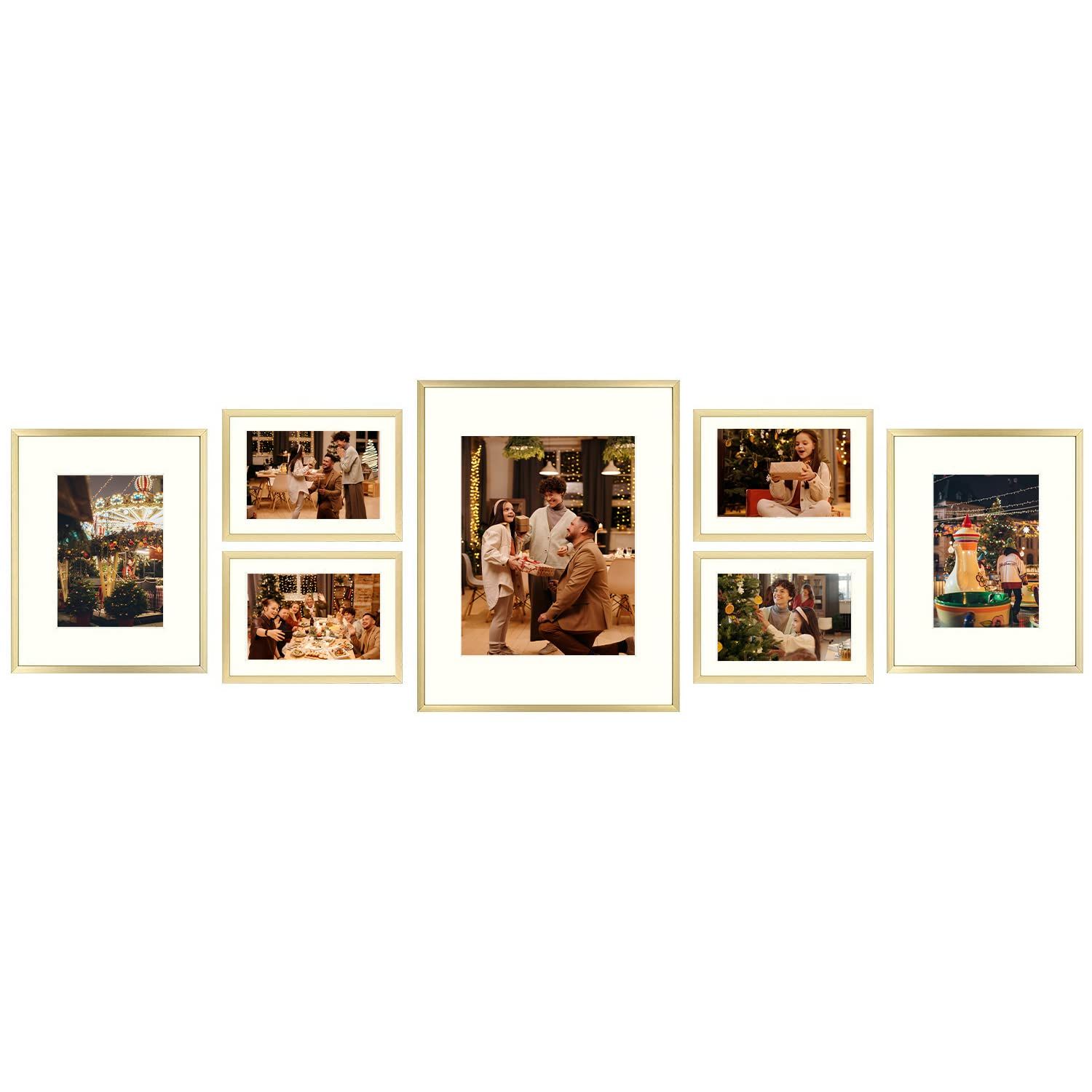 Golden State Art, Metal Wall Photo Frame Collection, Aluminum Photo Frame with Ivory Color Mat & ... | Amazon (US)