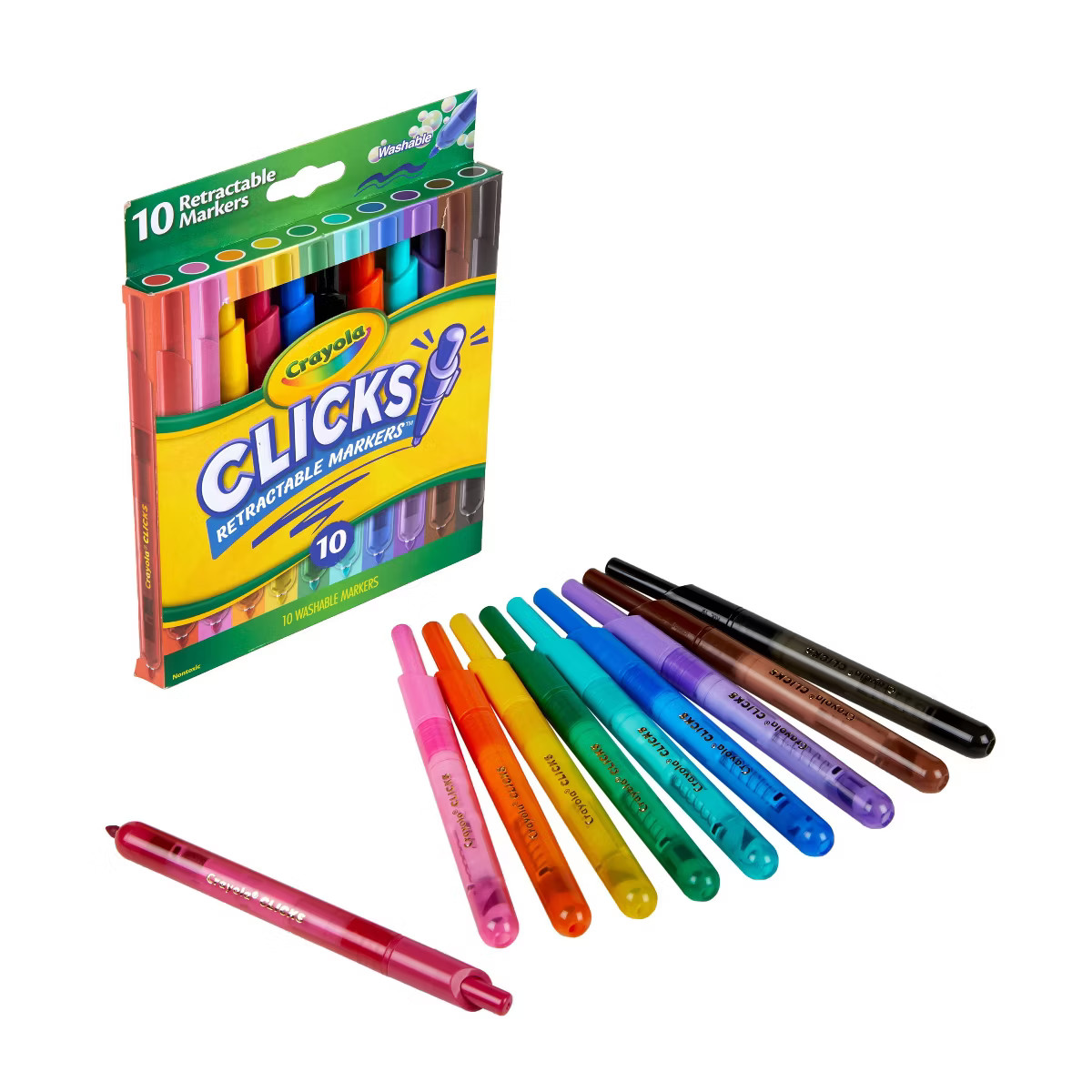 Crayola 10ct Clicks Retractable Markers | Target