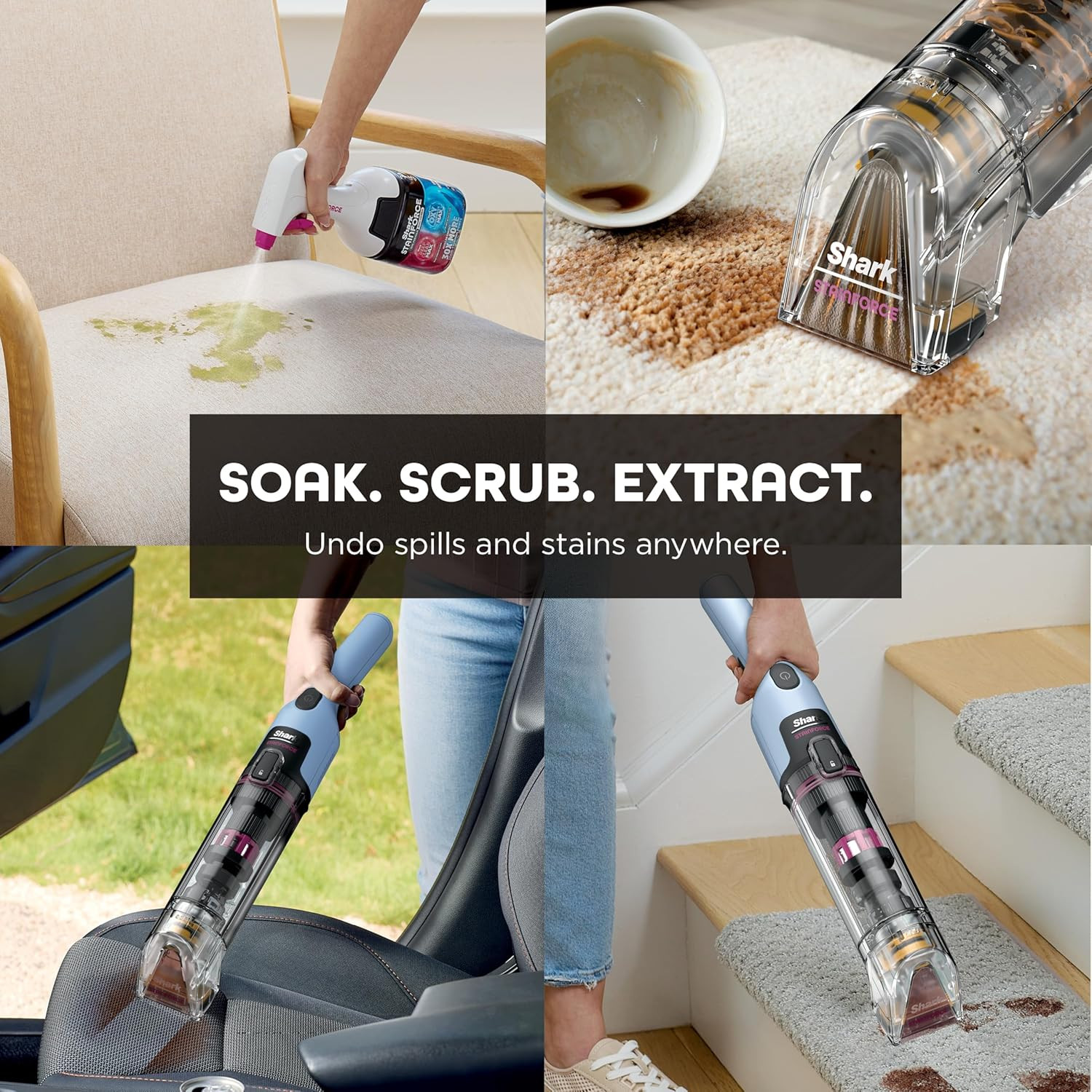 Shark StainForce Cordless Stain, Odor & Urine Remover, 2 Tools, HX102BRN | Amazon (US)