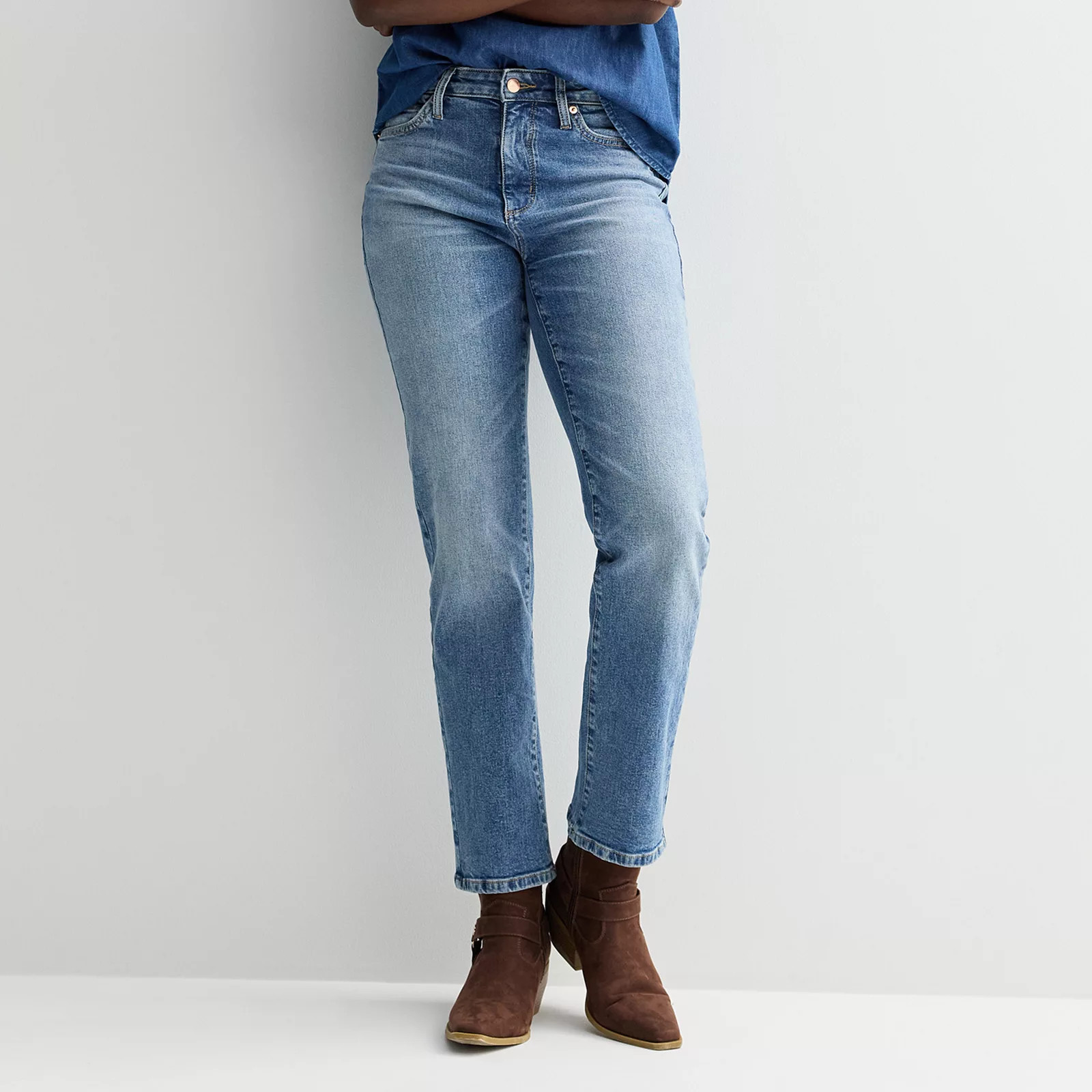 Women's Sonoma Goods For Life® High-Rise Straight Leg Jeans | Kohl's