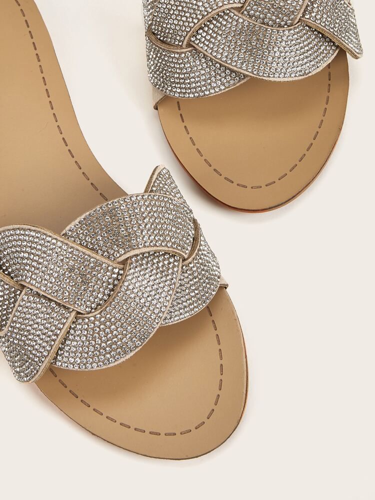 Rhinestone Decor Slide Sandals | SHEIN