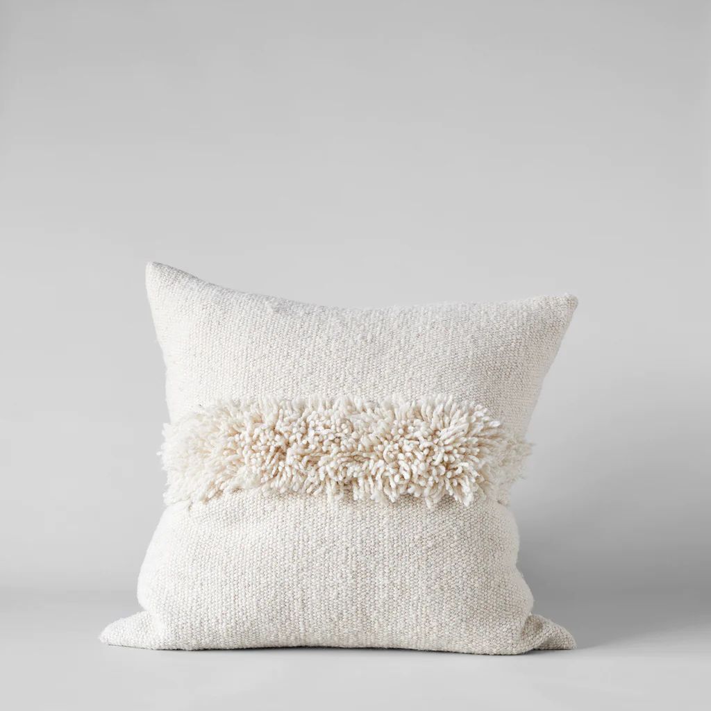 Puna Handwoven Ivory Pillow, 22x22 | Bloomist